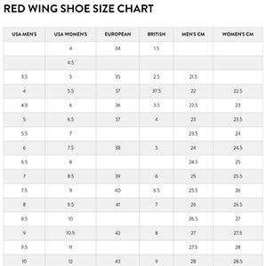 red wing width sizes